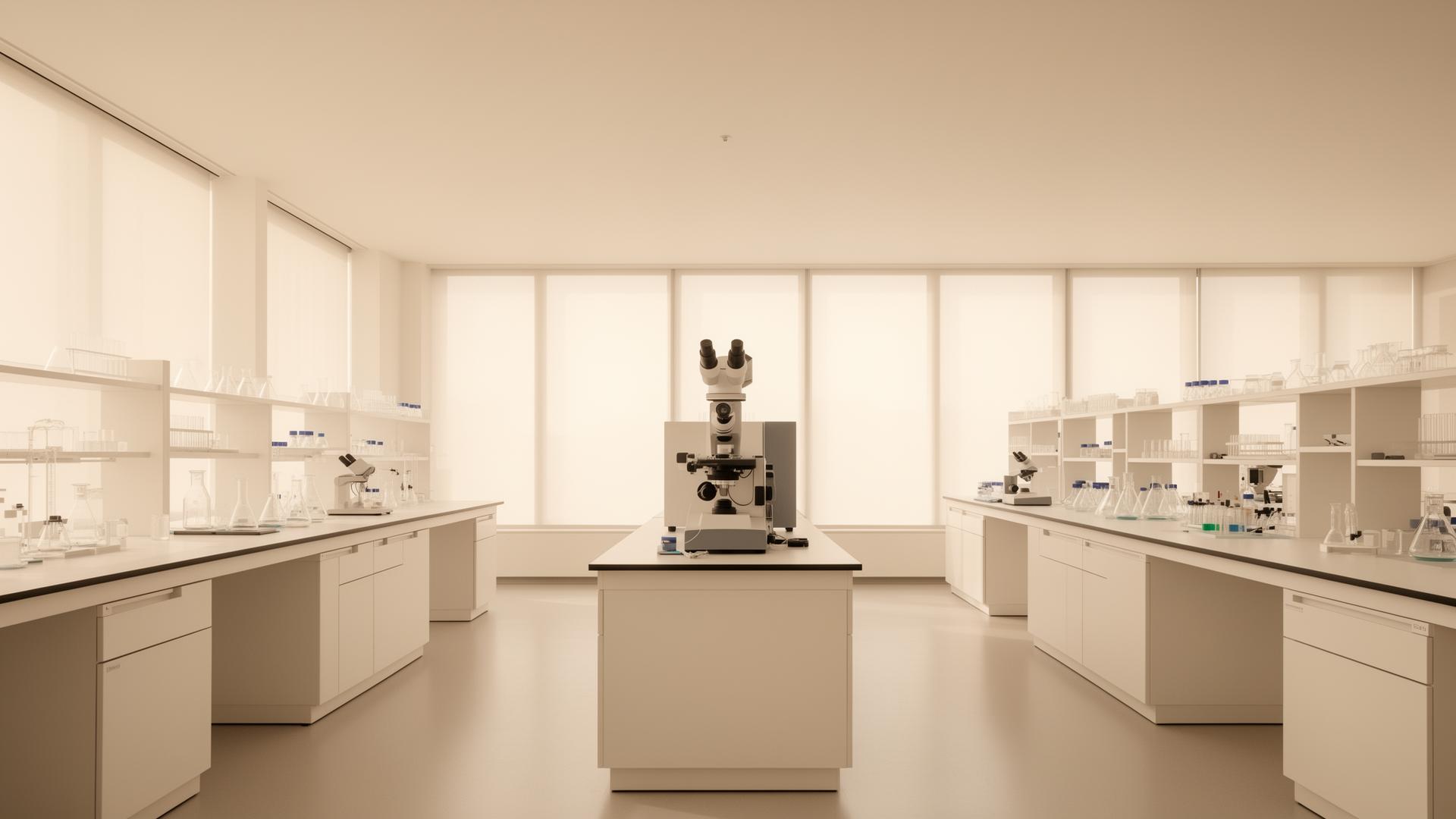 Modern biological research laboratory