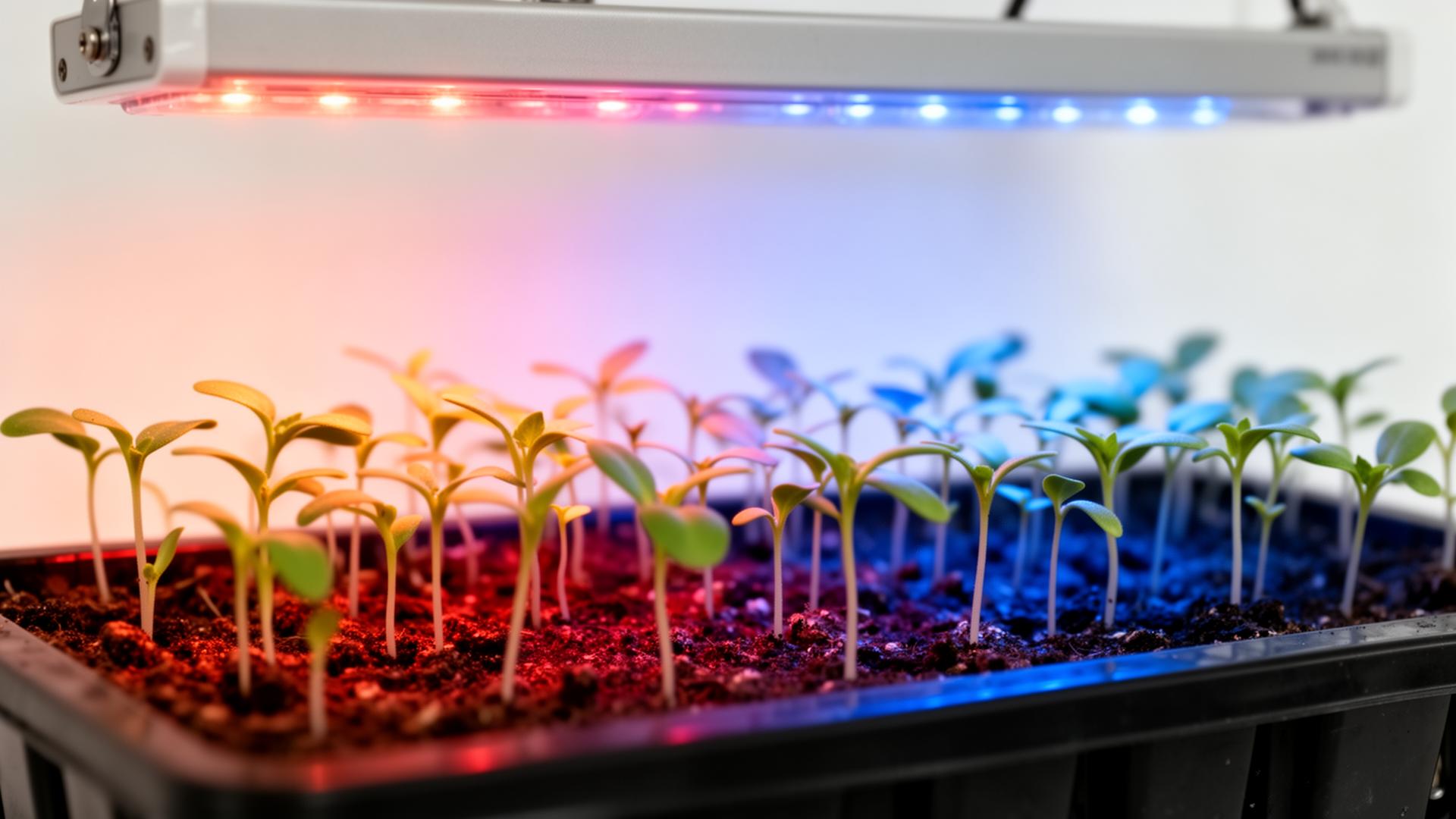Seedlings under gradient light conditions